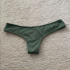 midori bikini whale tail olive green bottoms